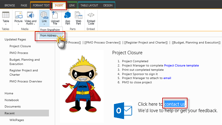 add hyperlink to text2