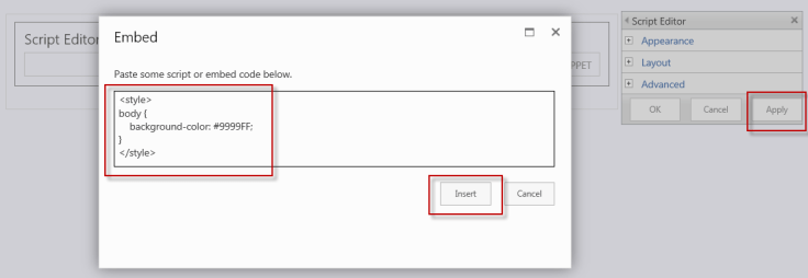 Code for Background Colour