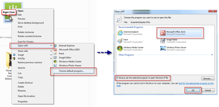 Set as default program