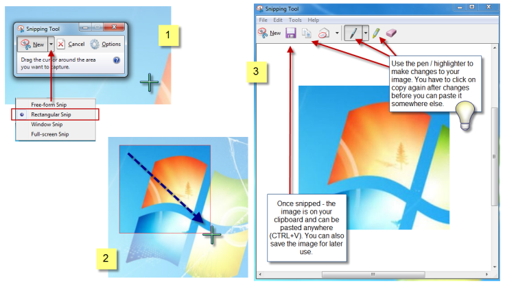 Using Snipping tool2