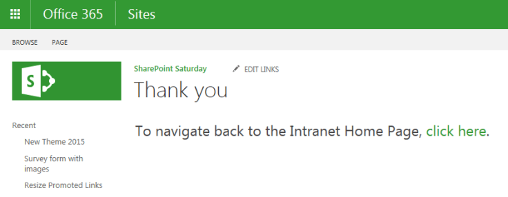 Thank you Page