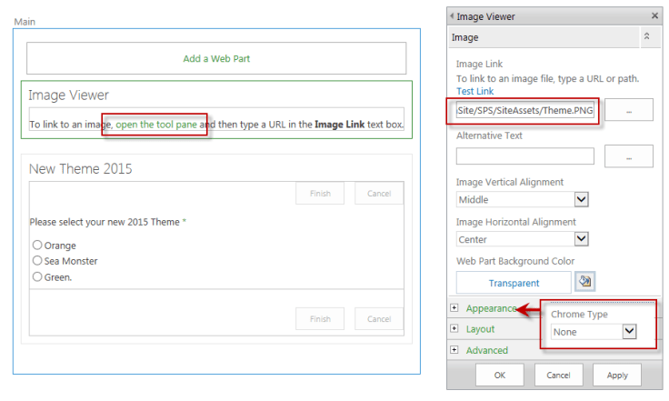 Web Part Settings