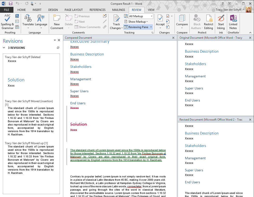 Compare Word Documents 3
