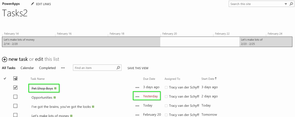 Day 350 – Using Gantt Charts in SharePoint Task Lists – Tracy van der ...